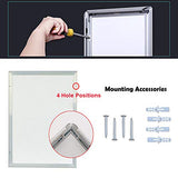 Reliancer A3 Front Load Easy Open Snap Frame Professional Aluminum Poster Pictures Frame for 11.7x16.5 Inches Graphics Wall Mounted w/Non-Glare PVC Lens(Black)