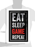 Video Game Posters, Set of 4, 11x17 Inches, Gaming Artwork, Gamer Wall Art, Boys Room Kids Print Black Red
