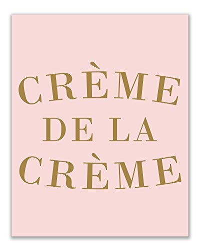 Inspirational Fashion Prints - Set of 6 (8x10) Pink and Gold Office Poster Wall Art Quotes