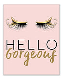 Inspirational Fashion Prints - Set of 6 (8x10) Pink and Gold Office Poster Wall Art Quotes
