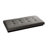 Seville Classics WEB284 Foldable Storage Bench/Footrest/Coffee Table Ottoman, Single, Charcoal Grey