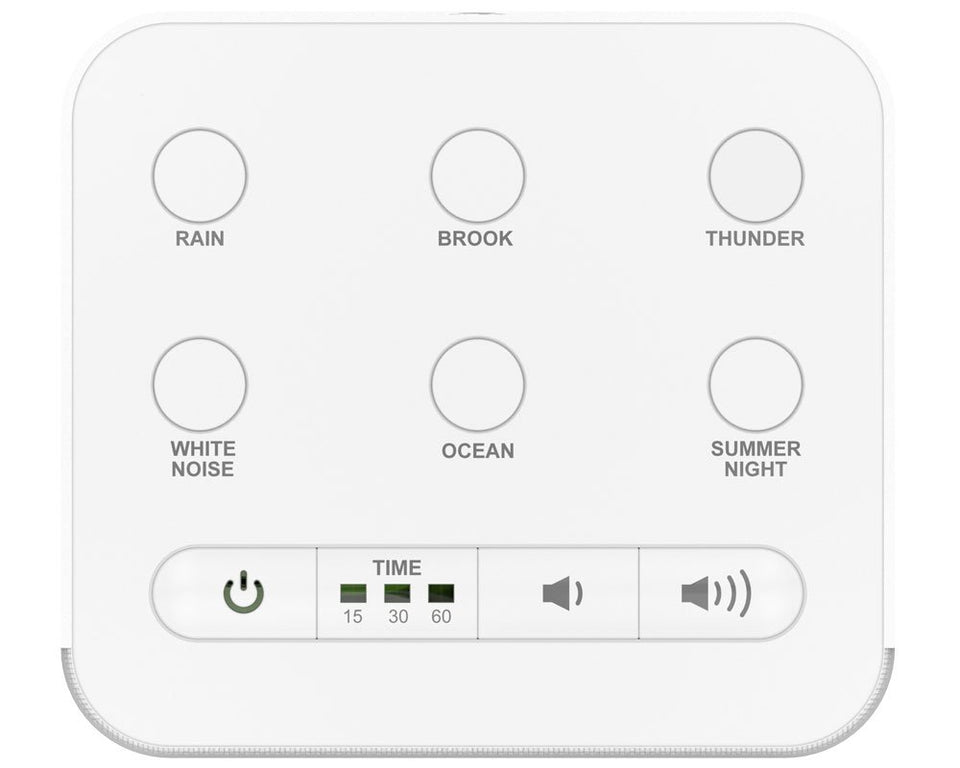 Big Red Rooster White Noise Machine - Sound Machine For Sleeping & Relaxation - 6 Natural and Soothing Sounds - Plug In Or Battery Powered - Portable Sleep Sound Therapy for Home, Office or Travel