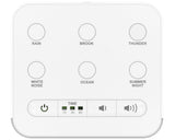Big Red Rooster White Noise Machine - Sound Machine For Sleeping & Relaxation - 6 Natural and Soothing Sounds - Plug In Or Battery Powered - Portable Sleep Sound Therapy for Home, Office or Travel