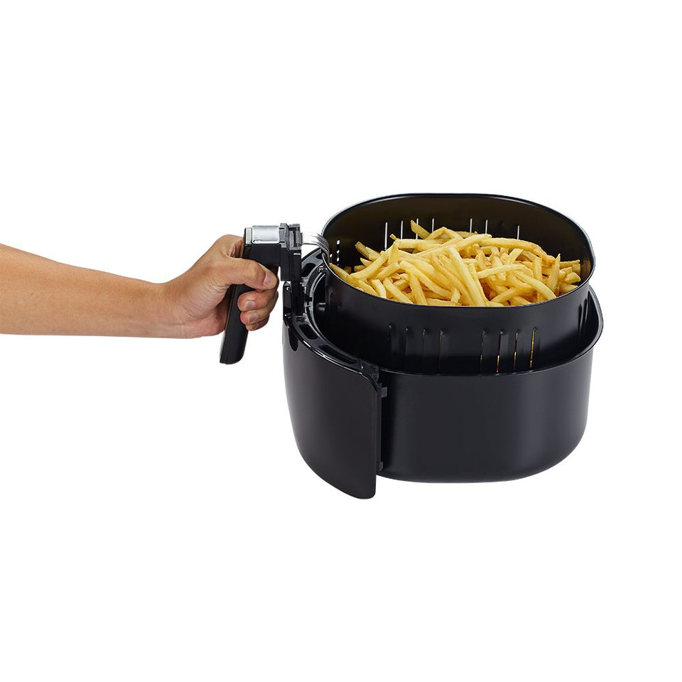 GoWISE USA 1700-Watt 5.8-QT 8-in-1 Digital Air Fryer and 50 Recipes for your Air Fryer Book (Black)