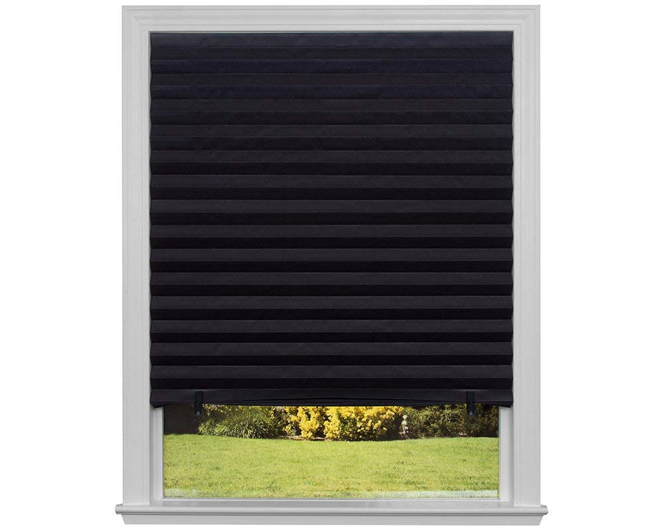 Original Blackout Pleated Paper Shade Black, 36” x 72”, 6-Pack
