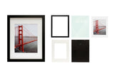 Frametory, 11x14 Black Picture Frames - Made to Display Pictures 8x10 with Mat or 11x14 Without Mat - Wide Molding - Pre-Installed Wall Mounting Hardware