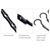 HOUSE DAY Black Magic Hangers Space Saving Clothes Hangers Organizer Smart Closet Space Saver Pack of 10 with Sturdy Plastic for Heavy Clothes