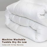 Duck & Goose Co Plush Durable Premium Hotel Quality Mattress Topper, Hypoallergenic Down Alternative Fiber with 10-Year Warranty, Queen Size, 2" H