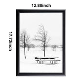 Reliancer A3 Front Load Easy Open Snap Frame Professional Aluminum Poster Pictures Frame for 11.7x16.5 Inches Graphics Wall Mounted w/Non-Glare PVC Lens(Black)