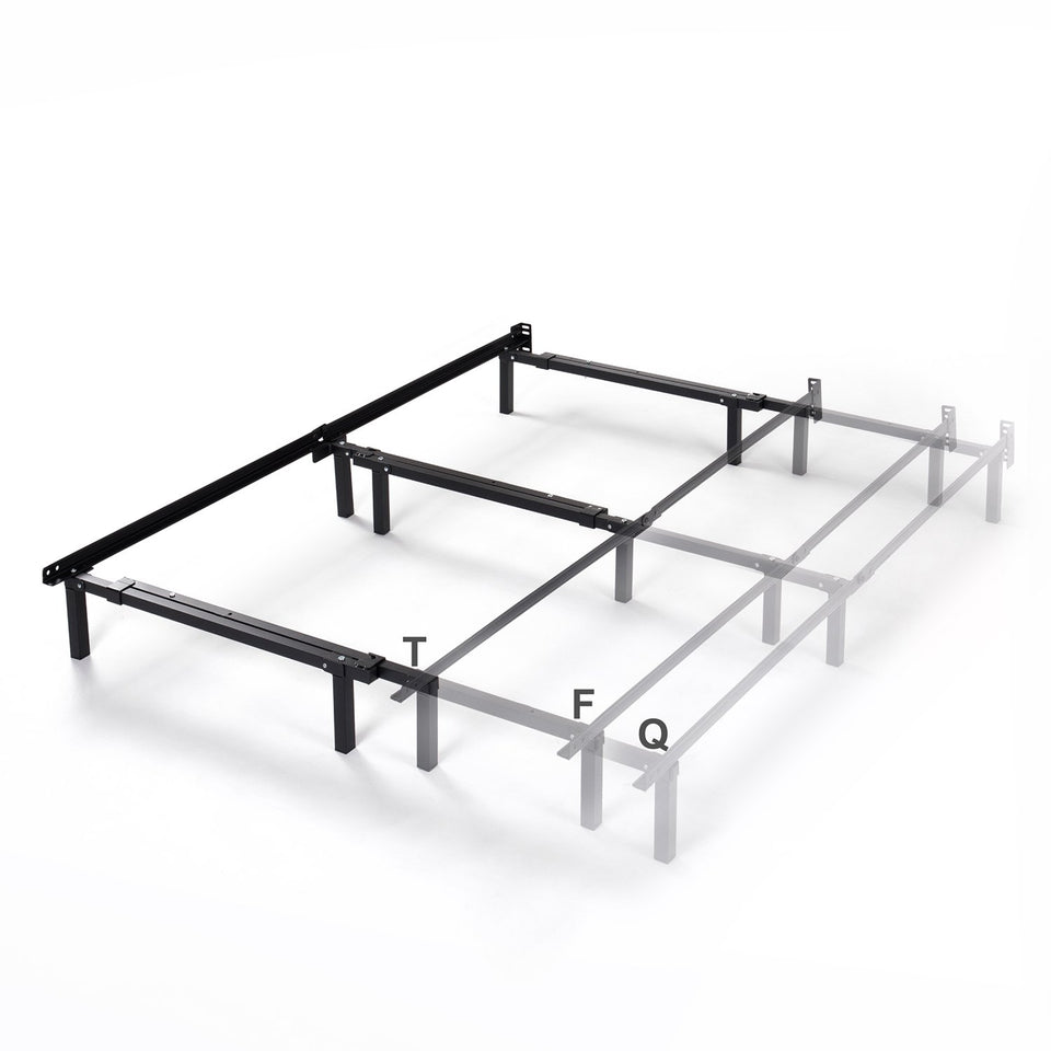 Zinus Michelle Compack Adjustable Steel Bed Frame, for Box Spring and Mattress Set, Fits Twin to Queen