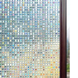 Rabbitgoo 3D Window Films Privacy Film Static Decorative Film Non-Adhesive Heat Control Anti UV 17.7In. by 78.7In. (45 x 200Cm)
