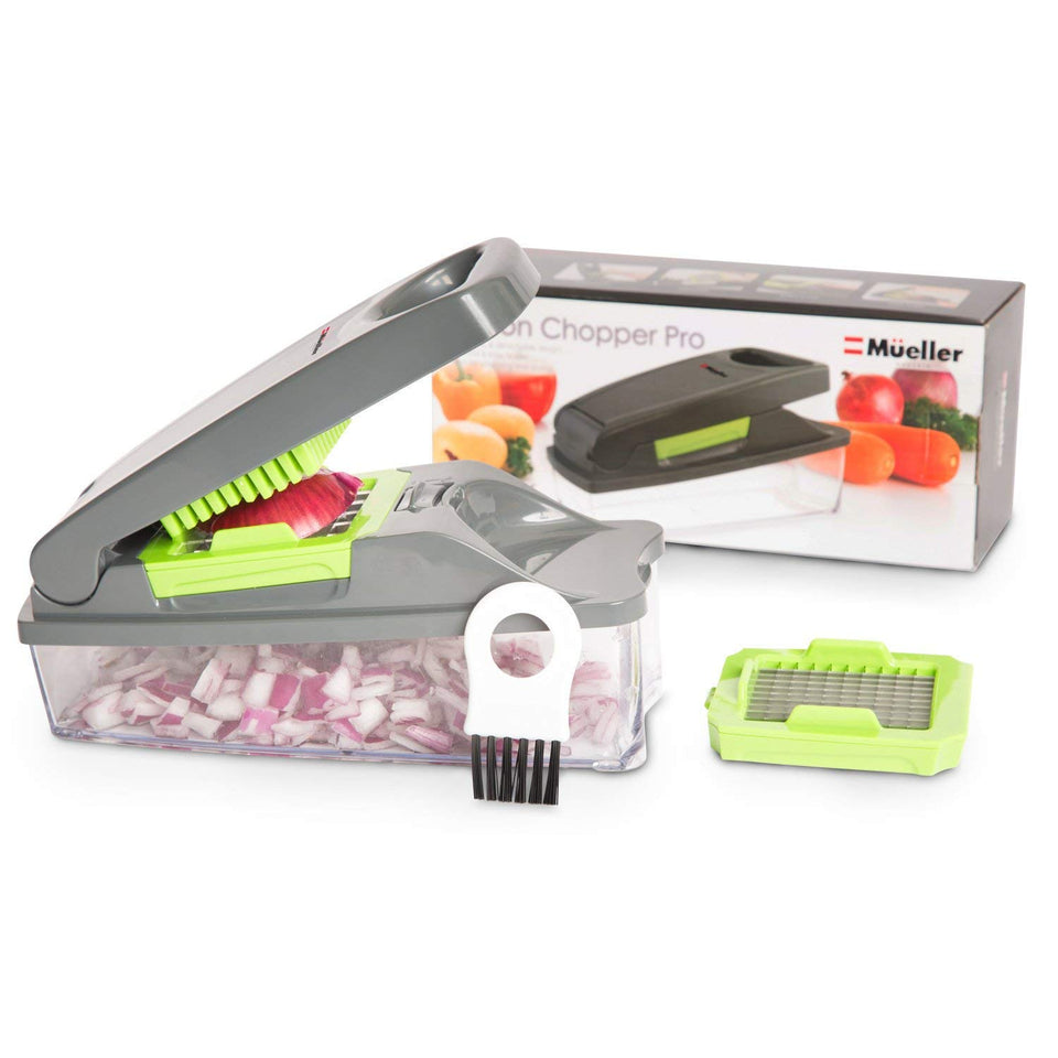 Mueller Onion Chopper Pro Vegetable Chopper - Strongest - NO MORE TEARS 30% Heavier Duty Multi Vegetable-Fruit-Cheese-Onion Chopper-Dicer-Kitchen Cutter
