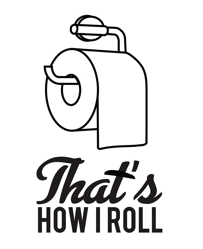 Typography Bathroom UNFRAMED Wall Art & Pictures | Set of 4 Funny Bathroom Quotes & Rules | Best Modern Toilet Decor Words & Letters | Premium Card Stock Sayings Posters | Black & White Prints 8 x 10