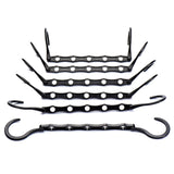 HOUSE DAY Black Magic Hangers Space Saving Clothes Hangers Organizer Smart Closet Space Saver Pack of 10 with Sturdy Plastic for Heavy Clothes
