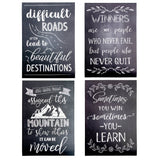 Motivational Posters for Students - 20-Pack Inspirational Posters, Classroom Posters with Inspiring Quotes, Chalkboard Design, Perfect for School Classroom and Office Decoration, 13 x 19 Inches