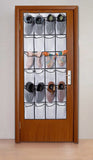 MISSLO Over The Door Shoe Organizer 24 Large Mesh Pockets, White
