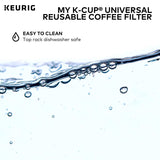 Keurig My K-Cup Universal Reusable Ground Coffee Filter, Compatible with All Keurig K-Cup Pod Coffee Makers (2.0 and 1.0)