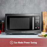 Toshiba EM131A5C-BS Microwave Oven with Smart Sensor, Easy Clean Interior, ECO Mode and Sound On/Off, 1.2 Cu.ft, 1100W, Black Stainless Steel