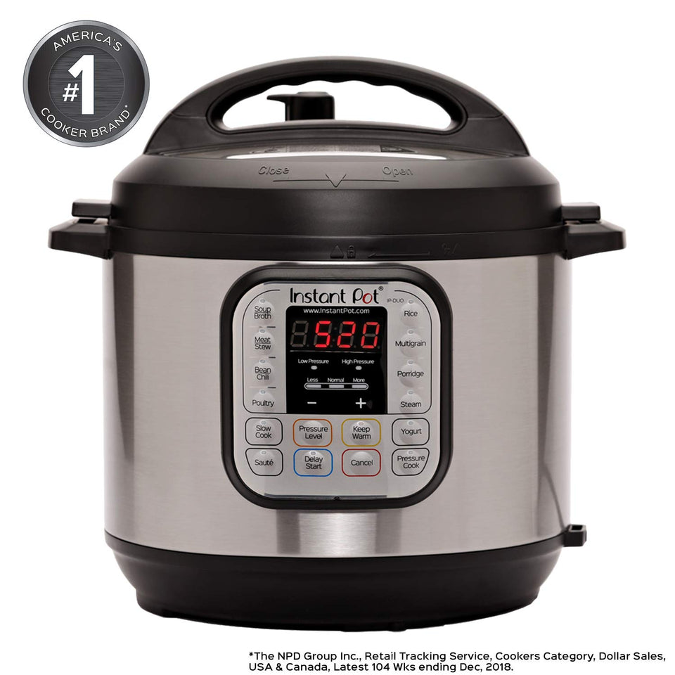 Instant Pot DUO60 6 Qt 7-in-1 Multi-Use Programmable Pressure Cooker, Slow Cooker, Rice Cooker, Steamer, Sauté, Yogurt Maker and Warmer