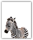 Safari Baby Animals Nursery Decor Art - Set of 4 UNFRAMED Wall Prints 8x10