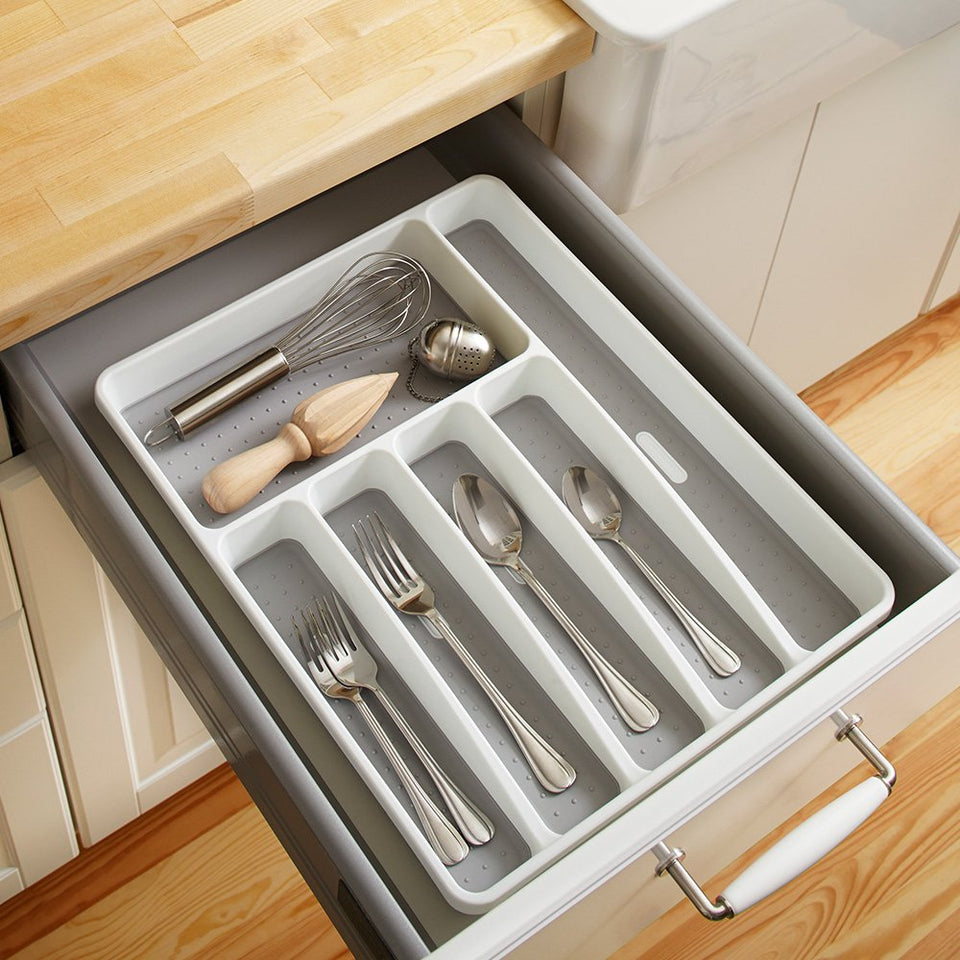 Madesmart Classic Large Silverware Tray, White