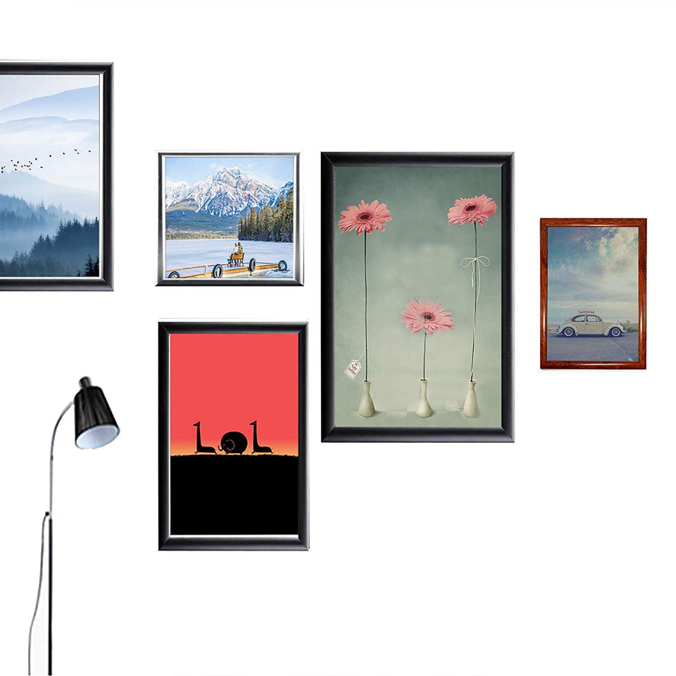 Reliancer A3 Front Load Easy Open Snap Frame Professional Aluminum Poster Pictures Frame for 11.7x16.5 Inches Graphics Wall Mounted w/Non-Glare PVC Lens(Black)
