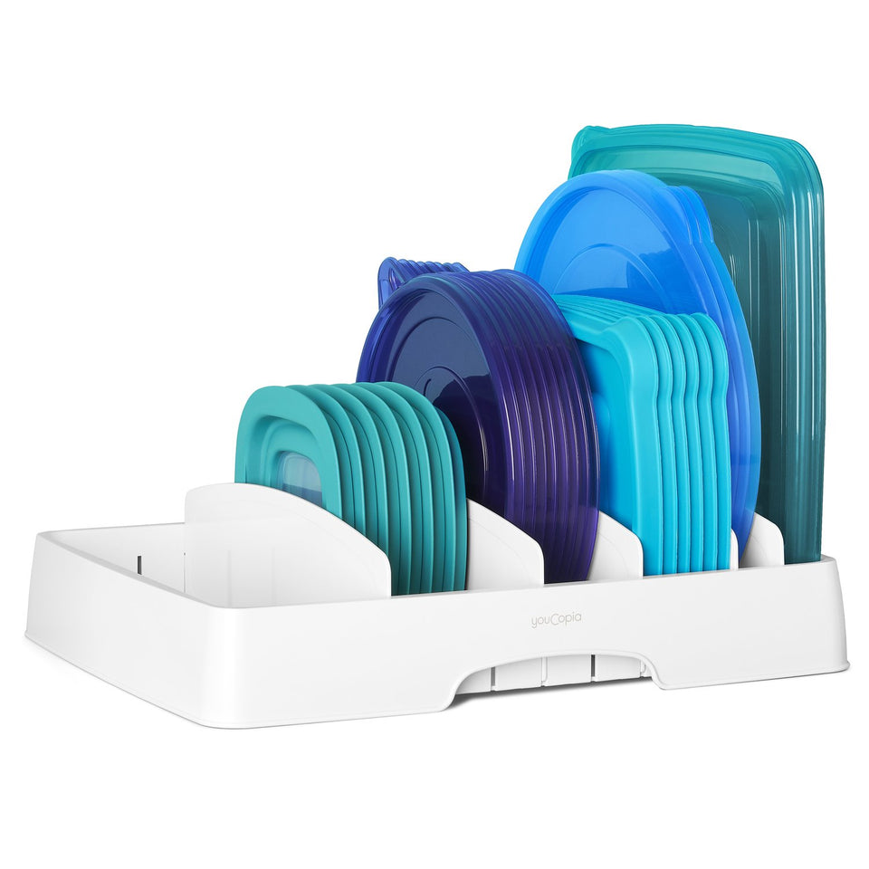 YouCopia 50100 StoraLid Food Container Lid Organizer, Large, White