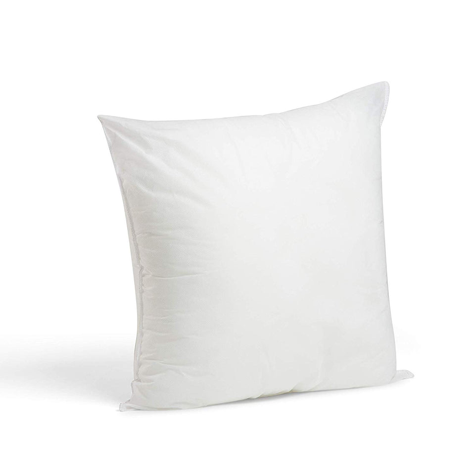 Foamily Premium Hypoallergenic Stuffer Pillow Insert Sham Square Form Polyester, 18" x 18" White