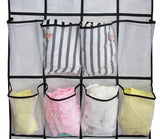 MISSLO Over The Door Shoe Organizer 24 Large Mesh Pockets, White