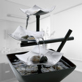 Silver Springs Relaxation Fountain | Illuminated Waterfall, Natural Stones, Soothing Sounds, Tabletop Zen Fountain | Indoor or Outdoor, On/Off Switch, Automatic Pump | EnviraScape HoMedics