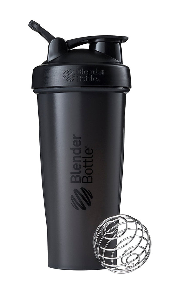 BlenderBottle Classic Loop Top Shaker Bottle, 28-Ounce, Full Color Black