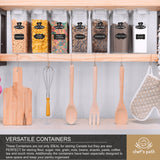 Cereal Container Storage Set - 100% Airtight Food Storage Containers, 8 Labels, Spoon Set & Pen, Great for Flour - BPA-Free Dispenser Keepers (135.2oz) 3PC - Chef’s Path