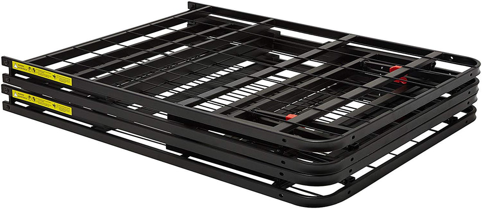 AmazonBasics Foldable Metal Platform Bed Frame for Under-Bed Storage - Tools-free Assembly, No Box Spring Needed - Full