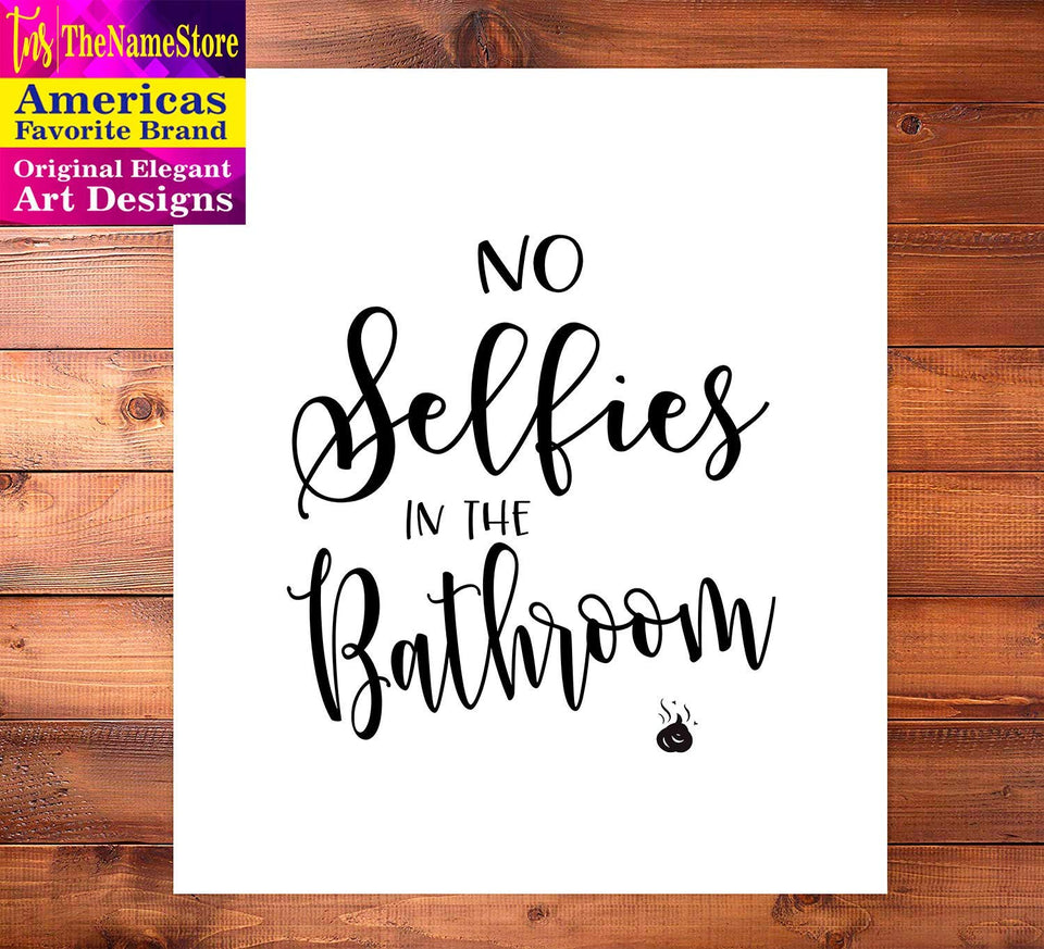 TheNameStore Bathroom Quotes and Sayings Art Prints | Set of Four Photos 8x10 Unframed | Great Gift for Bathroom Decor