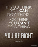 Historical Quote Motivational Posters; Success Wall Art Inspired by Famous Leaders and Thinkers, 8x10 Inch, Set of 4