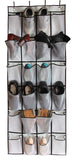 MISSLO Over The Door Shoe Organizer 24 Large Mesh Pockets, White