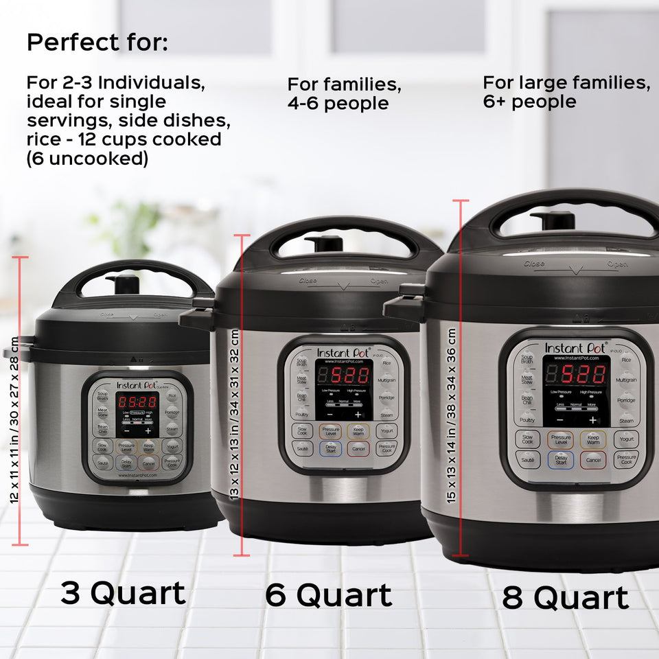 Instant Pot DUO60 6 Qt 7-in-1 Multi-Use Programmable Pressure Cooker, Slow Cooker, Rice Cooker, Steamer, Sauté, Yogurt Maker and Warmer