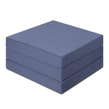 Olee Sleep Topper Tri-Folding Memory Foam, 4 Inch, Grey