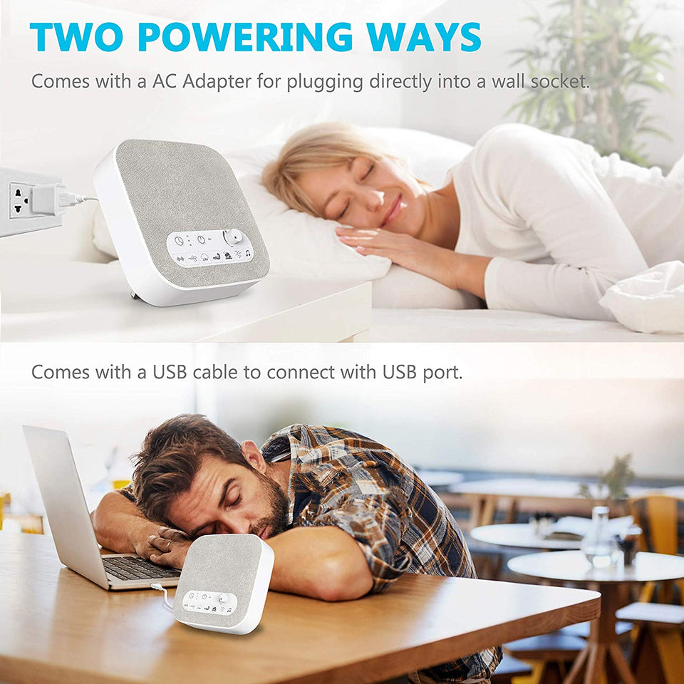 White Noise Machine for Sleeping, Aurola Sleep Sound Machine with Non-Looping Soothing Sounds for Baby Adult Traveler, Portable for Home Office Travel
