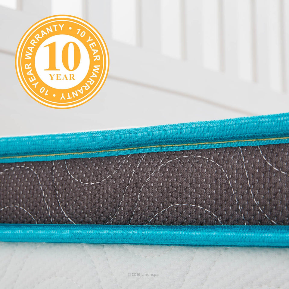 Linenspa 8 Inch Memory Foam and Innerspring Hybrid Mattress - Medium-Firm Feel - Twin