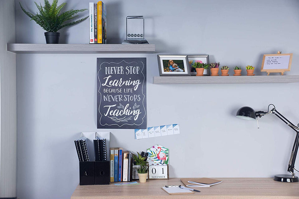 Motivational Posters for Students - 20-Pack Inspirational Posters, Classroom Posters with Inspiring Quotes, Chalkboard Design, Perfect for School Classroom and Office Decoration, 13 x 19 Inches