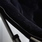 Urban Shop Faux Fur Saucer Chair with Metal Frame, One Size, Black