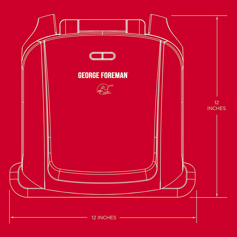 George Foreman 4-Serving Removable Plate Grill and Panini Press, Black, GRP1060B