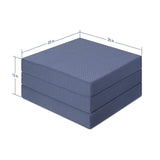 Olee Sleep Topper Tri-Folding Memory Foam, 4 Inch, Grey