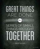 Historical Quote Motivational Posters; Success Wall Art Inspired by Famous Leaders and Thinkers, 8x10 Inch, Set of 4