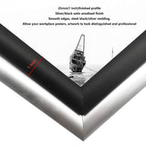 Reliancer A3 Front Load Easy Open Snap Frame Professional Aluminum Poster Pictures Frame for 11.7x16.5 Inches Graphics Wall Mounted w/Non-Glare PVC Lens(Black)