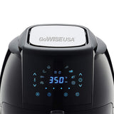 GoWISE USA 1700-Watt 5.8-QT 8-in-1 Digital Air Fryer and 50 Recipes for your Air Fryer Book (Black)