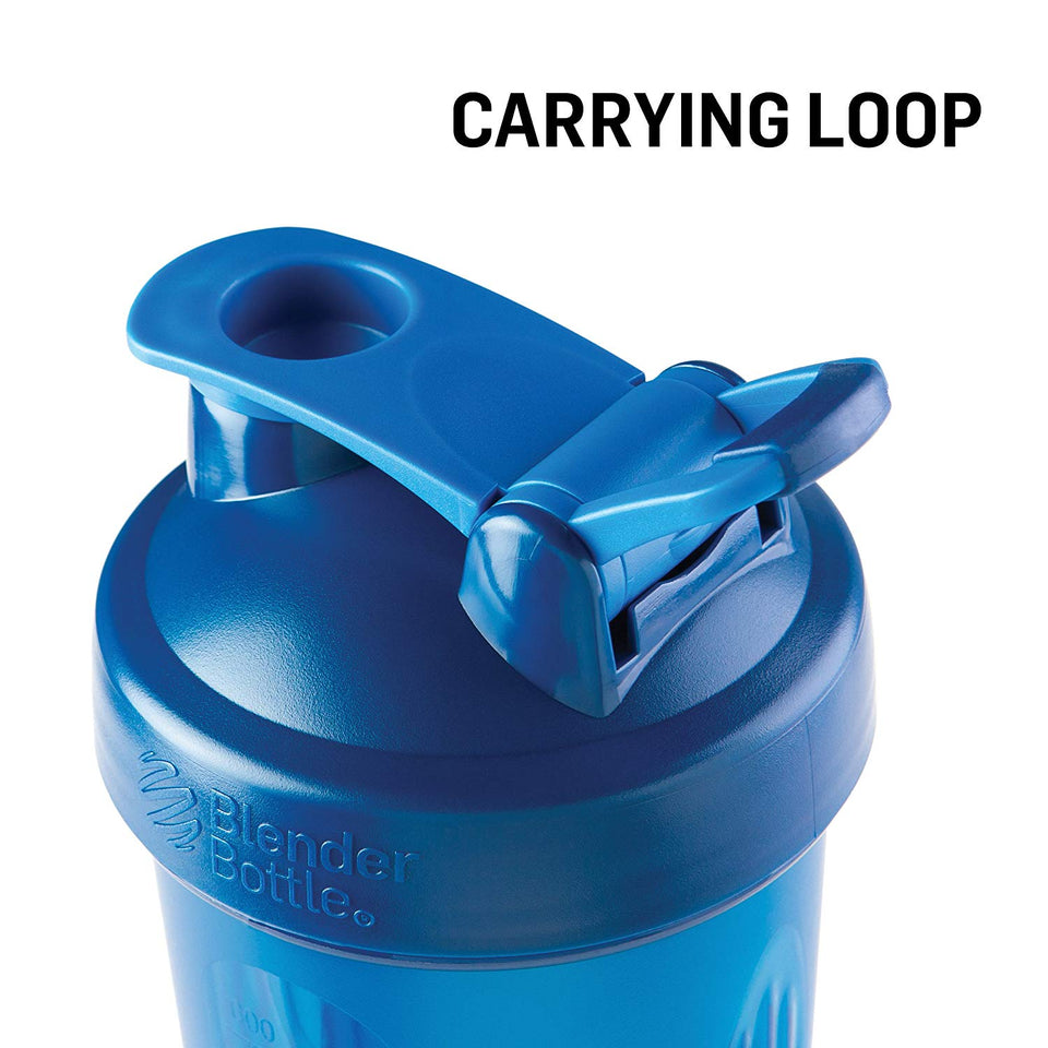 BlenderBottle Classic Loop Top Shaker Bottle, 28-Ounce, Full Color Black