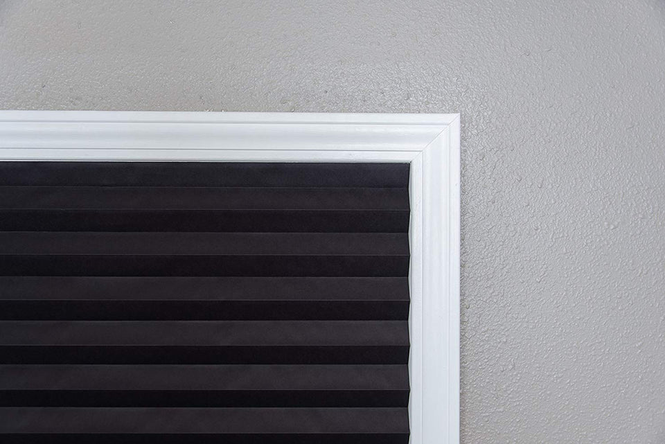 Original Blackout Pleated Paper Shade Black, 36” x 72”, 6-Pack