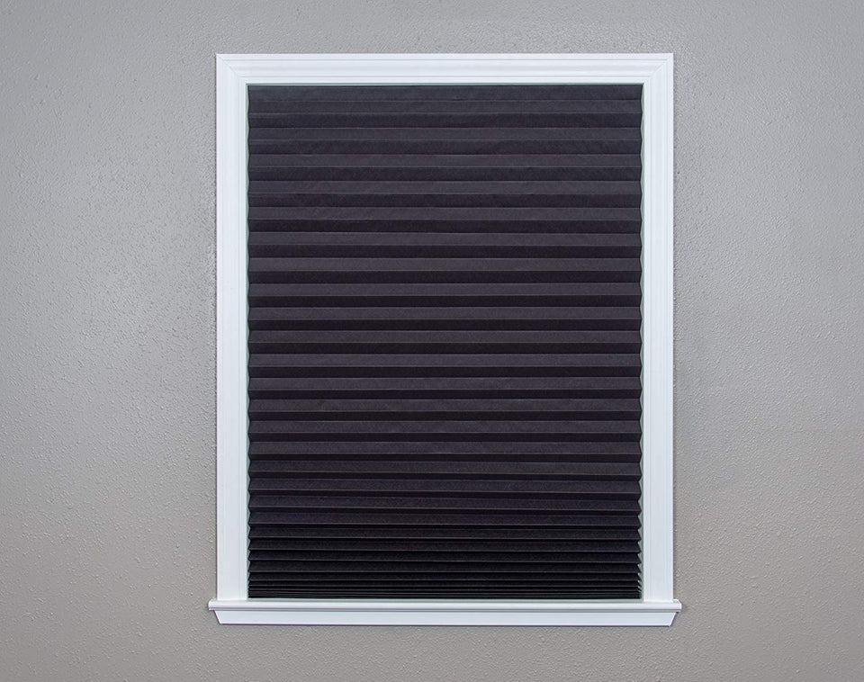 Original Blackout Pleated Paper Shade Black, 36” x 72”, 6-Pack